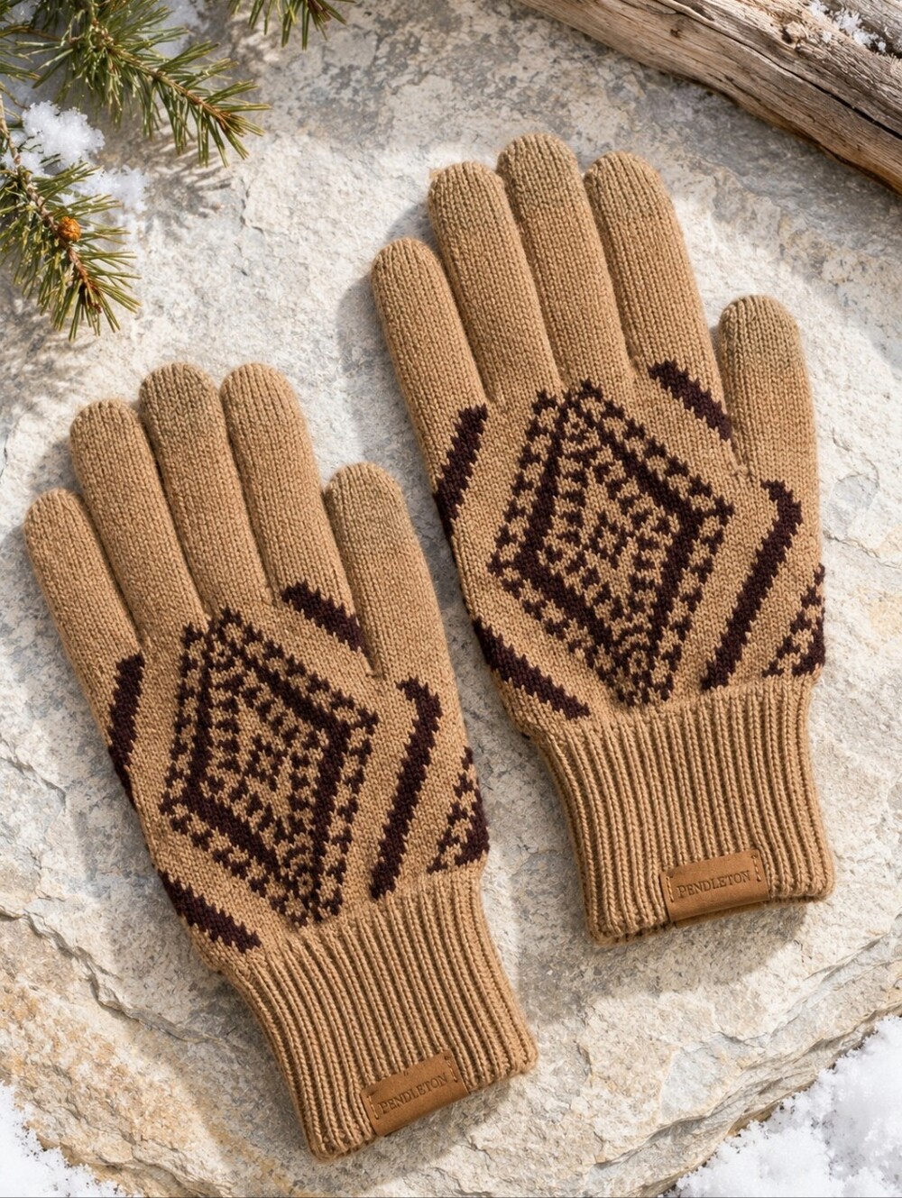 Pendleton Sawtooth Mountain Merino Wool Texting Gloves L/XL NWT